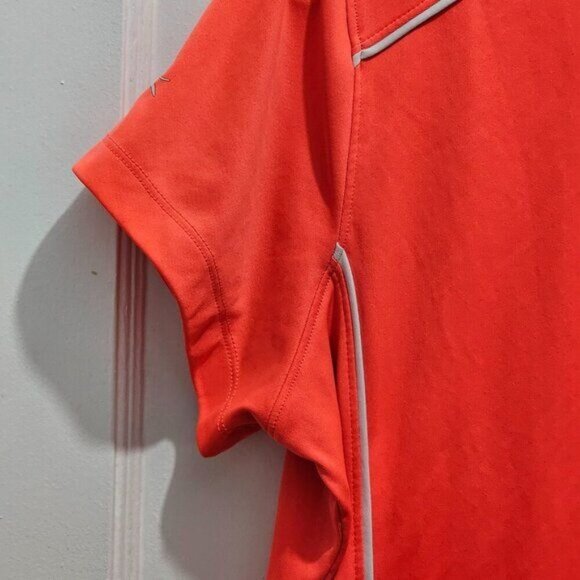 Slazenger Women's Coral Golf Polo XL w/ White Accents & Zip Collar - Picture 13 of 16
